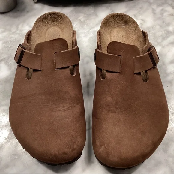 Birkenstock Brown Suede Slip-On Clogs 39 - Picture 3 of 4